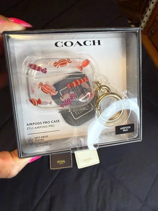 Coach AirPods Pro Case + Leather Luggage Tag Bundle - Picture 5 of 13